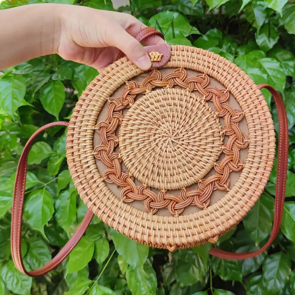 Bolsa de Praia Rattan Artesanal Darya™