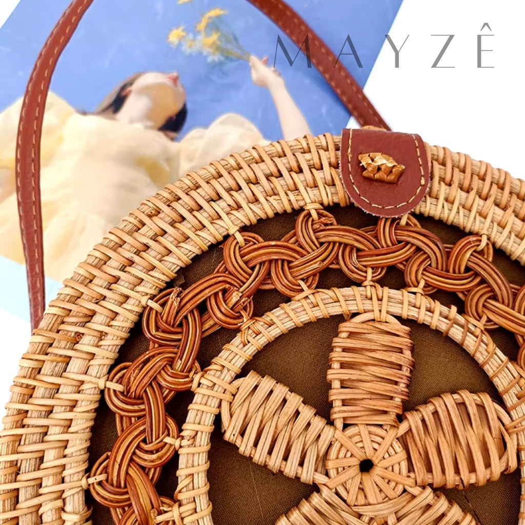 Bolsa de Praia Rattan Artesanal Darya™